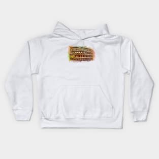 Rome art Colosseum #rome Kids Hoodie